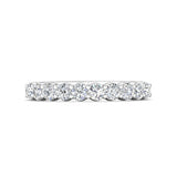 Sugarock Channel/Shared Prong 14K White Gold Wedding Band DEF VVS-VS