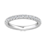 Sugarock Micropave 14K White Gold Wedding Band DEF VVS-VS