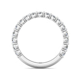 Sugarock Channel/Shared Prong 14K White Gold Wedding Band DEF VVS-VS
