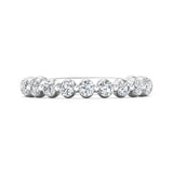 Sugarock Channel/Shared Prong 14K White Gold Wedding Band DEF VVS-VS