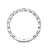 Sugarock Channel/Shared Prong 14K White Gold Wedding Band DEF VVS-VS