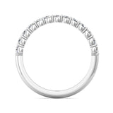 Sugarock Channel/Shared Prong 14K White Gold Wedding Band DEF VVS-VS