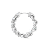 Sugarock Classic Diamond Earrings 14K White Gold Earring DEF VVS-VS