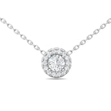 Sugarock Classic Diamond Pendant 14K White Gold Pendant DEF VVS-VS