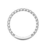 Sugarock Channel/Shared Prong 14K White Gold Wedding Band DEF VVS-VS