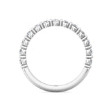 Sugarock Channel/Shared Prong 14K White Gold Wedding Band DEF VVS-VS