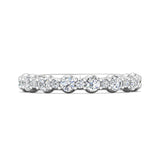 Sugarock Channel/Shared Prong 14K White Gold Wedding Band DEF VVS-VS