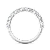 Sugarock Channel/Shared Prong 14K White Gold Wedding Band DEF VVS-VS