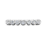 Sugarock Channel/Shared Prong 14K White Gold Wedding Band DEF VVS-VS