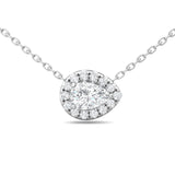 Sugarock Classic Diamond Pendant 14K White Gold Pendant DEF VVS-VS