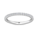 Sugarock Micropave 14K White Gold Wedding Band DEF VVS-VS