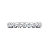 Sugarock Channel/Shared Prong 14K White Gold Wedding Band DEF VVS-VS
