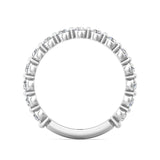 Sugarock Channel/Shared Prong 14K White Gold Wedding Band DEF VVS-VS