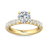 Sugarock Micropave 14K Yellow Gold Engagement Ring DEF VVS-VS