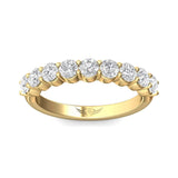 Sugarock Channel/Shared Prong 14K Yellow Gold Wedding Band DEF VVS-VS