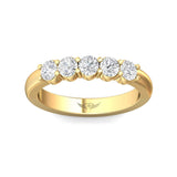 Sugarock Shared Prong 14K Yellow Gold Wedding Band DEF VVS-VS