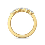 Sugarock Shared Prong 14K Yellow Gold Wedding Band DEF VVS-VS