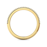 Sugarock Micropave 14K Yellow Gold Wedding Band DEF VVS-VS
