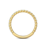 Sugarock Channel/Shared Prong 14K Yellow Gold Wedding Band DEF VVS-VS
