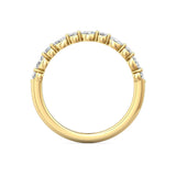 Sugarock Channel/Shared Prong 14K Yellow Gold Wedding Band DEF VVS-VS