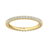 Sugarock Micropave 14K Yellow Gold Wedding Band DEF VVS-VS