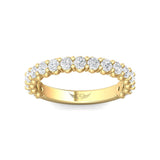 Sugarock Channel/Shared Prong 14K Yellow Gold Wedding Band DEF VVS-VS