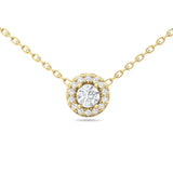 Sugarock Classic Diamond Pendant 14K Yellow Gold Pendant DEF VVS-VS