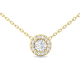 Sugarock Classic Diamond Pendant 14K Yellow Gold Pendant DEF VVS-VS