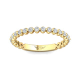 Sugarock Channel/Shared Prong 14K Yellow Gold Wedding Band DEF VVS-VS