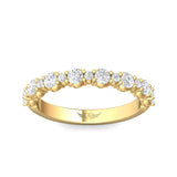 Sugarock Channel/Shared Prong 14K Yellow Gold Wedding Band DEF VVS-VS
