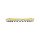 Sugarock Channel/Shared Prong 14K Yellow Gold Wedding Band DEF VVS-VS