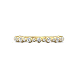 Sugarock Channel/Shared Prong 14K Yellow Gold Wedding Band DEF VVS-VS