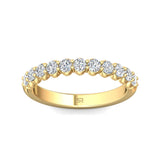 Sugarock Channel/Shared Prong 14K Yellow Gold Wedding Band DEF VVS-VS