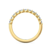 Sugarock Channel/Shared Prong 14K Yellow Gold Wedding Band DEF VVS-VS