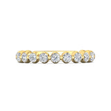 Sugarock Channel/Shared Prong 14K Yellow Gold Wedding Band DEF VVS-VS