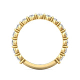 Sugarock Channel/Shared Prong 14K Yellow Gold Wedding Band DEF VVS-VS