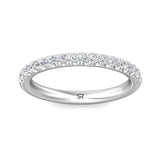 Sugarock Micropave Platinum Wedding Band DEF VVS-VS