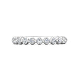 Sugarock Channel/Shared Prong Platinum Wedding Band DEF VVS-VS
