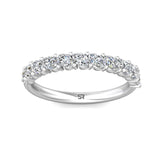 Sugarock Channel/Shared Prong Platinum Wedding Band DEF VVS-VS