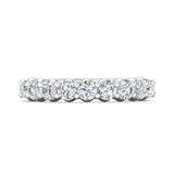 Sugarock Channel/Shared Prong Platinum Wedding Band DEF VVS-VS