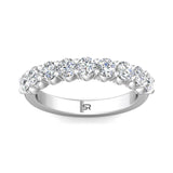 Sugarock Channel/Shared Prong Platinum Wedding Band DEF VVS-VS