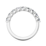 Sugarock Channel/Shared Prong Platinum Wedding Band DEF VVS-VS