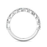 Sugarock Channel/Shared Prong Platinum Wedding Band DEF VVS-VS