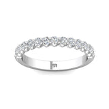Sugarock Channel/Shared Prong Platinum Wedding Band DEF VVS-VS