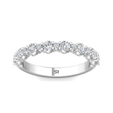 Sugarock Channel/Shared Prong Platinum Wedding Band DEF VVS-VS