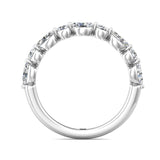 Sugarock Channel/Shared Prong Platinum Wedding Band DEF VVS-VS