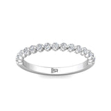 Sugarock Channel/Shared Prong Platinum Wedding Band DEF VVS-VS