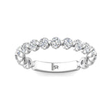 Sugarock Channel/Shared Prong Platinum Wedding Band DEF VVS-VS
