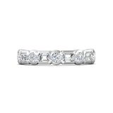 Sugarock Classic Diamond Bands 18K White Gold Anniversary Band DEF VVS-VS