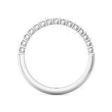 Sugarock Channel/Shared Prong 18K White Gold Wedding Band DEF VVS-VS